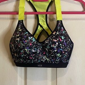 VSX Women's Black Multi-Color Sports Bra